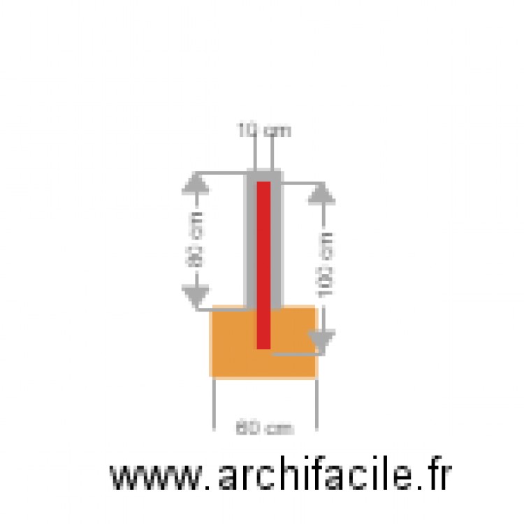 poteau. Plan de 0 pièce et 0 m2