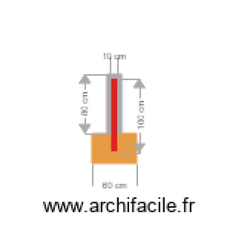 poteau. Plan de poteau. Plan de