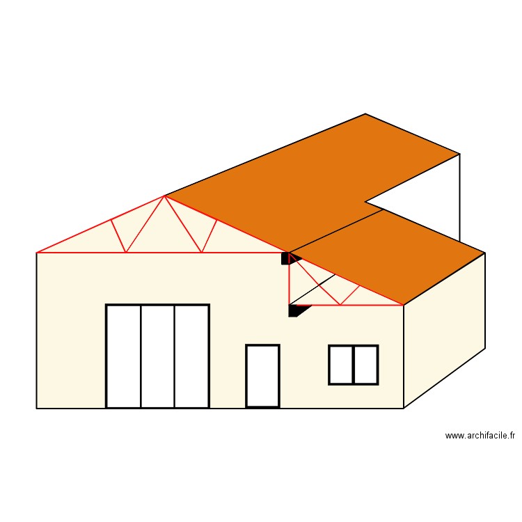 facade. Plan de 0 pièce et 0 m2