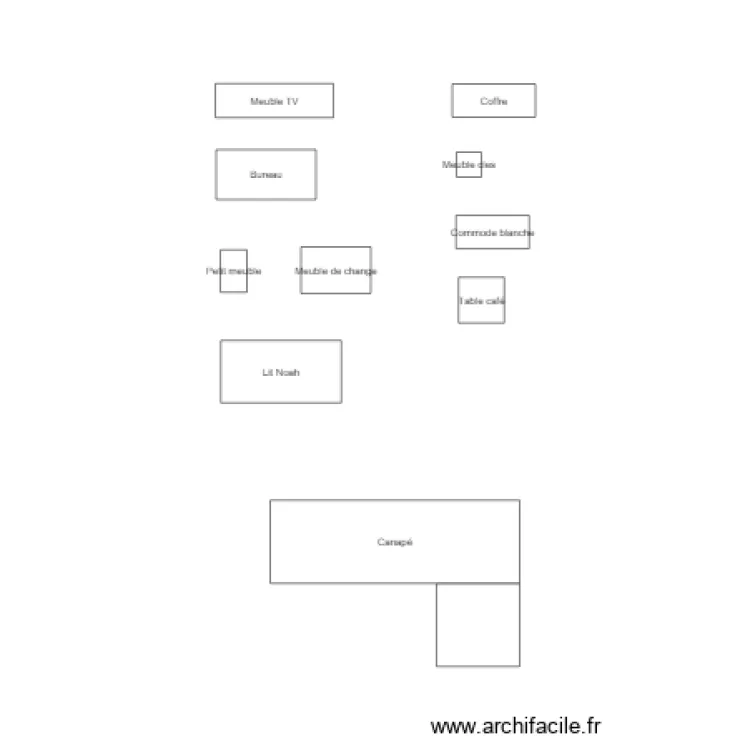 Liste mobiliers. Plan de Liste mobiliers. Plan de