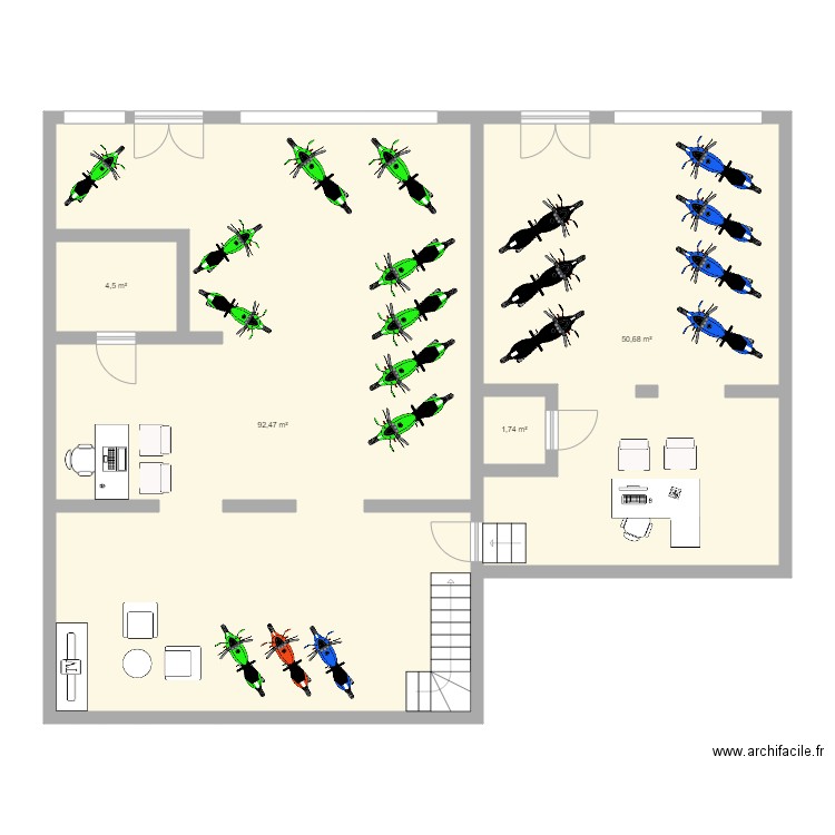 PLAN ETAGE MAG. Plan de 4 pièces et 149 m2