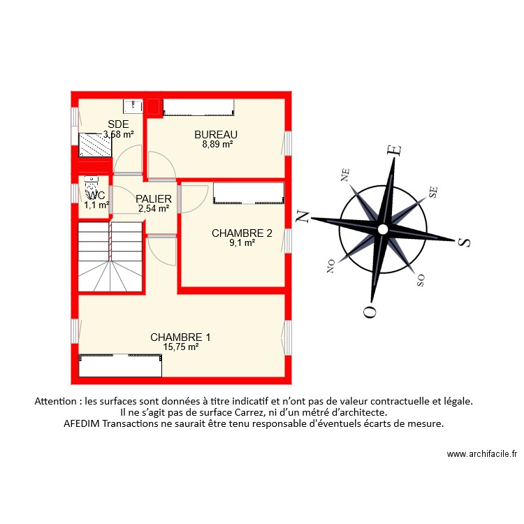 BI 7753 ETAGE . Plan de 0 pièce et 0 m2