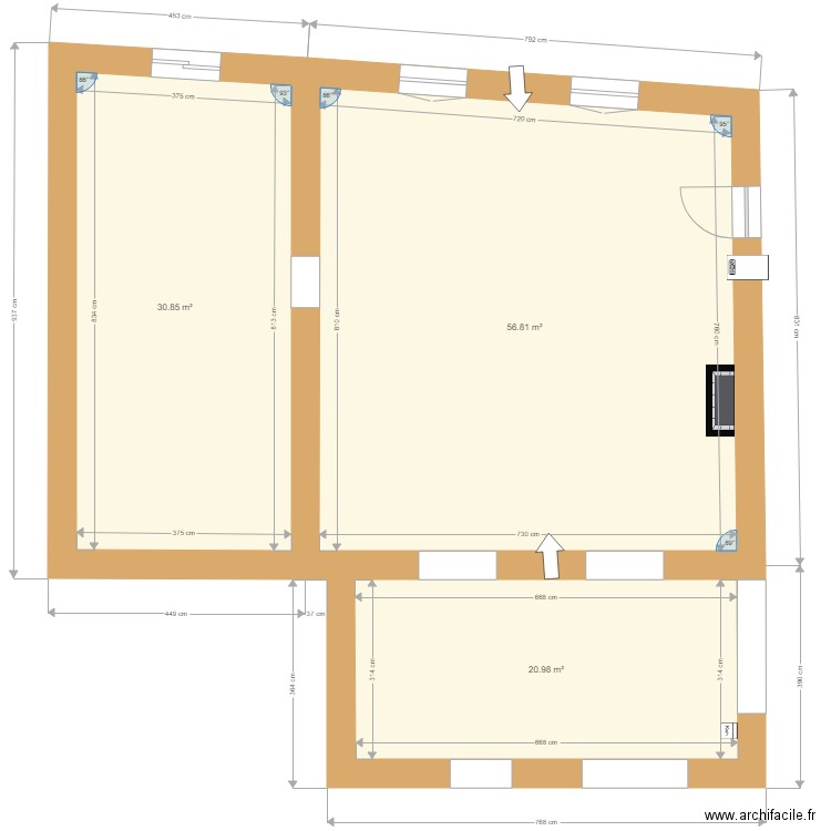 rdc nu. Plan de 0 pièce et 0 m2