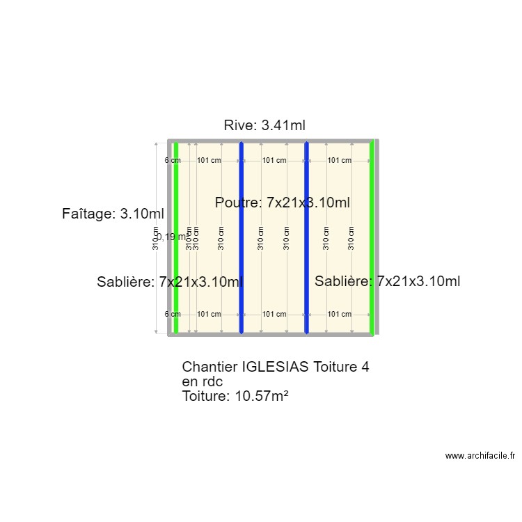Plan IGLESIAS Toiture 4. Plan de 0 pièce et 0 m2