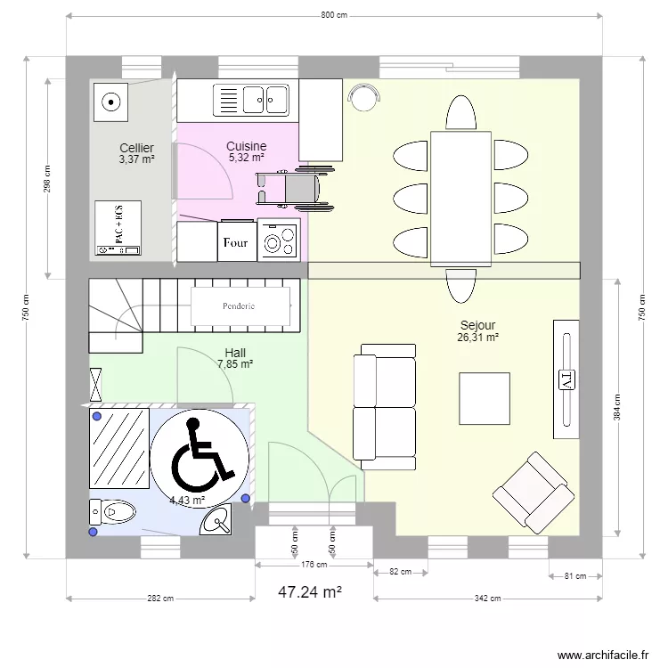 Plan agencement RDC V3. Plan de 