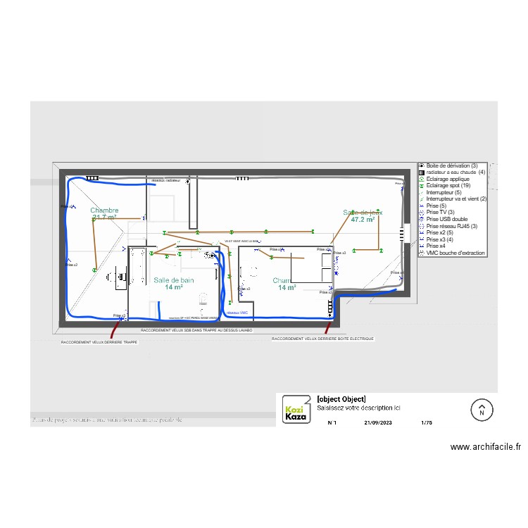 PLAN combles. Plan de 0 pièce et 0 m2