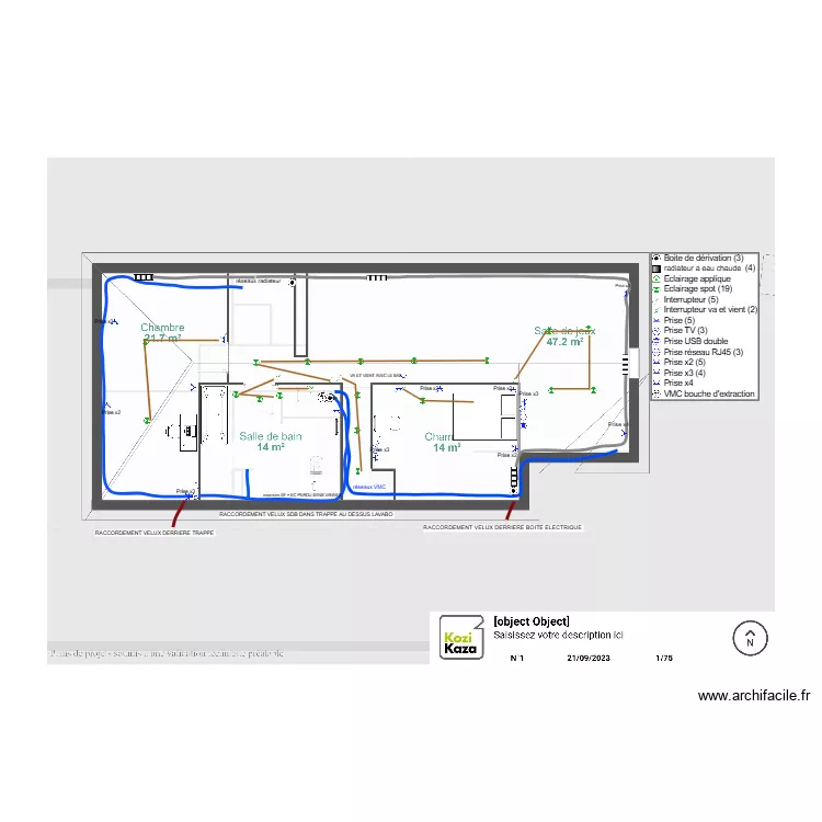 PLAN combles. Plan de 