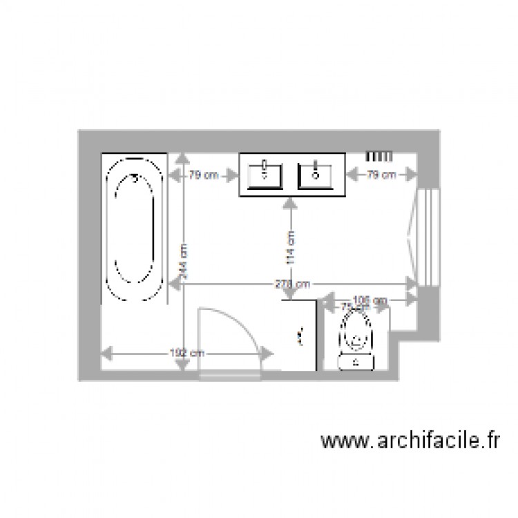 sdb clarisse et baptiste PLAN 2bis. Plan de 0 pièce et 0 m2