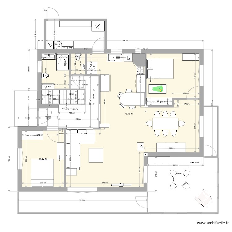 premier &eacute;tage une marche en plus. Plan de 0 pièce et 0 m2