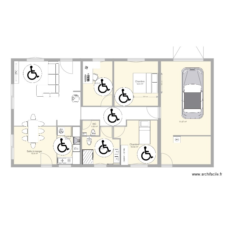 maison pmr. Plan de 0 pièce et 0 m2