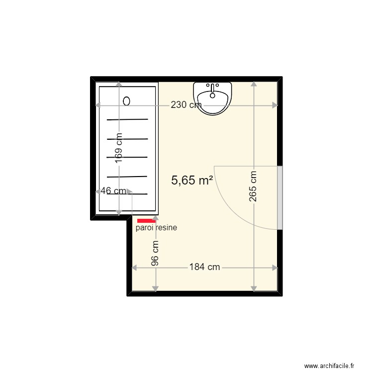 CARPENTIER NICOLE . Plan de 1 pièce et 6 m2