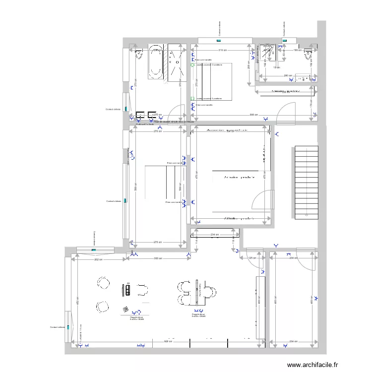 Rez de jardin installation électrique. Plan de Rez de jardin installation électrique. Plan de