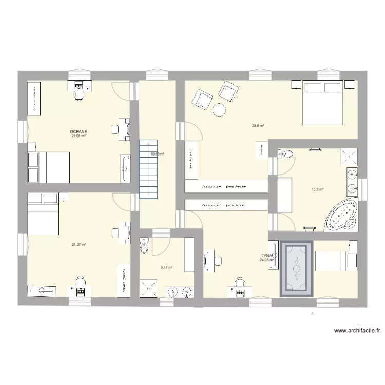 maison 2   15m de facade sur 10. Plan de 