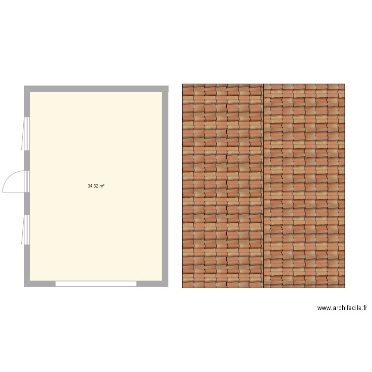 garage avec toiture. Plan de 0 pièce et 0 m2