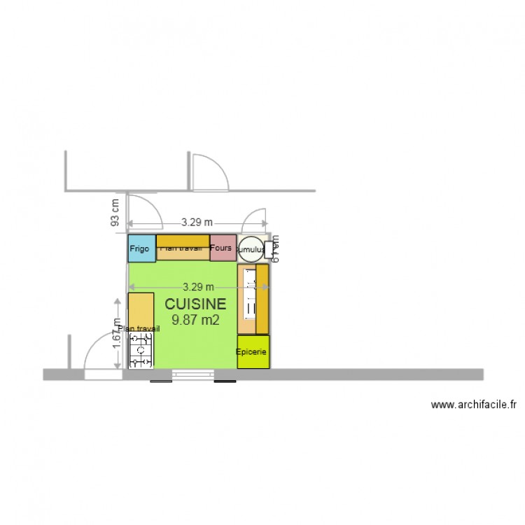 CUISINE RENOVEE. Plan de 0 pièce et 0 m2