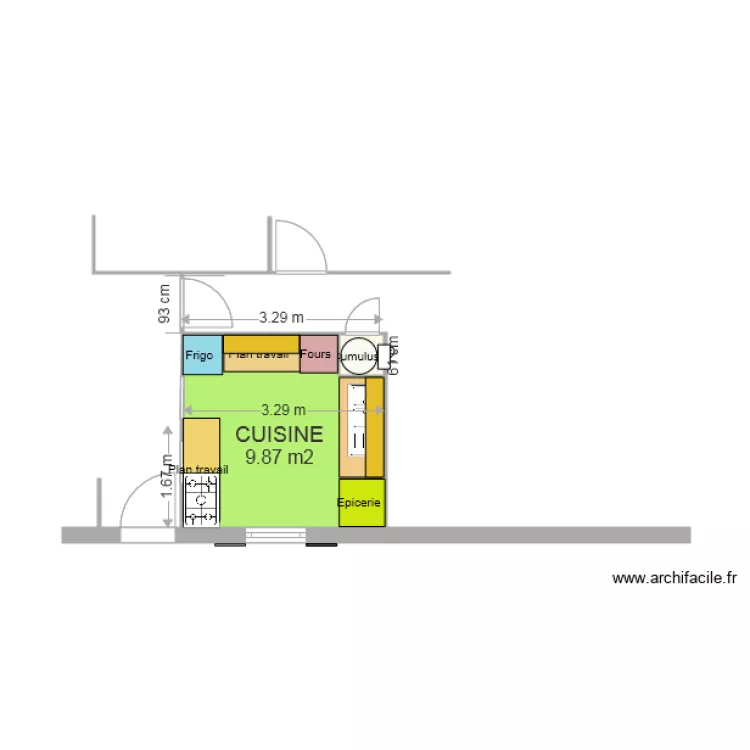 CUISINE RENOVEE. Plan de 