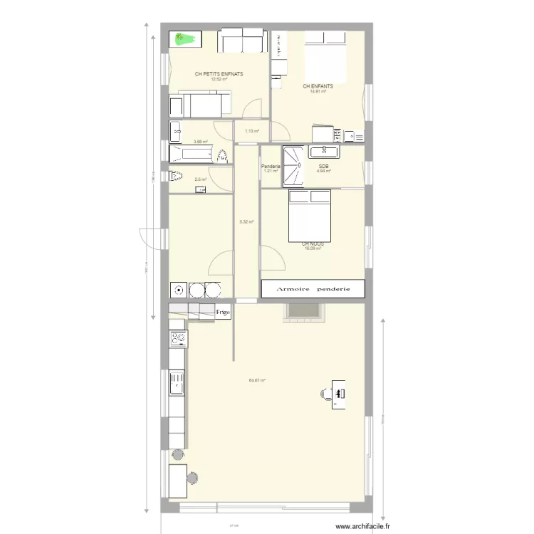 castaldo plein pied d&eacute;finif. Plan de 