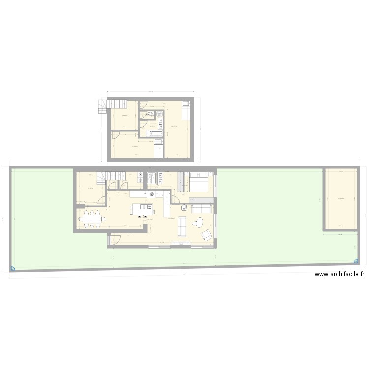 Plan de masse SURELEVATION T aménagé. Plan de 0 pièce et 0 m2