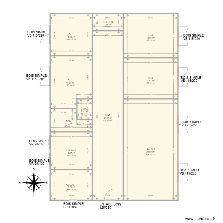 NOU. Plan de 0 pièce et 0 m2