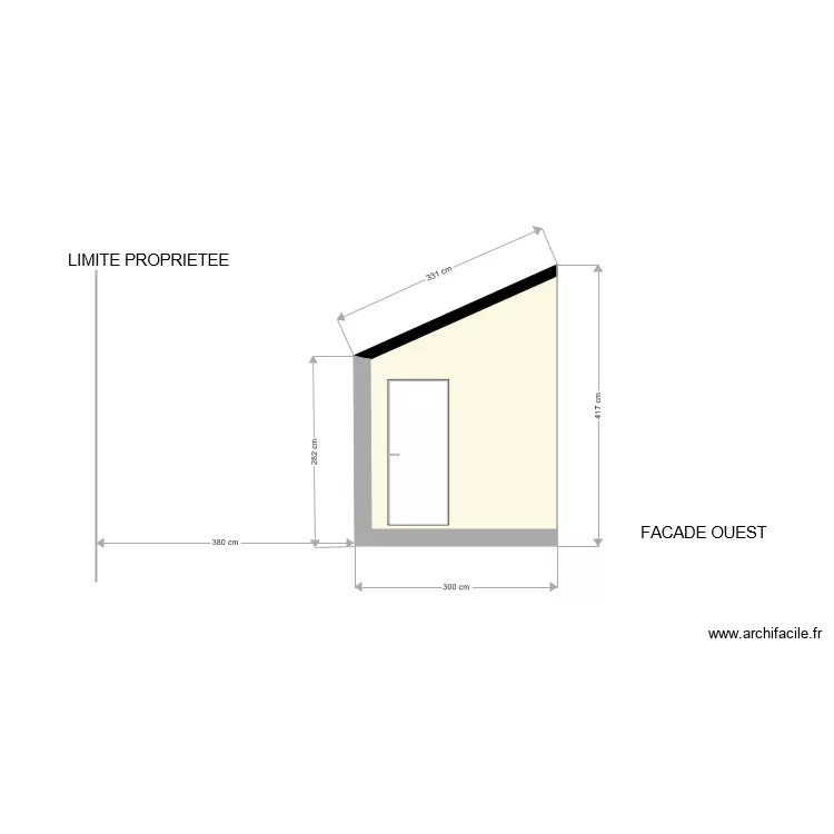 FACADE OUEST. Plan de 