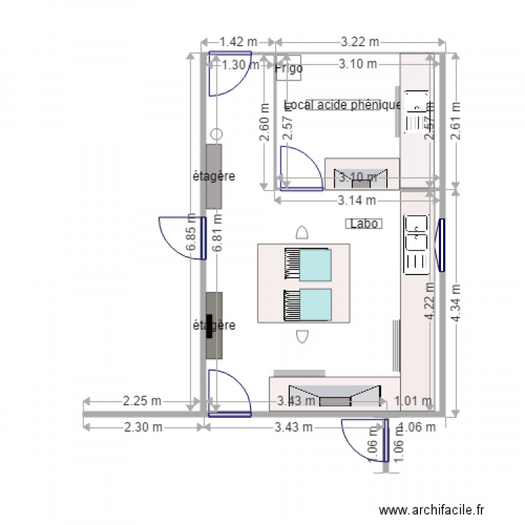 labo. Plan de 0 pièce et 0 m2