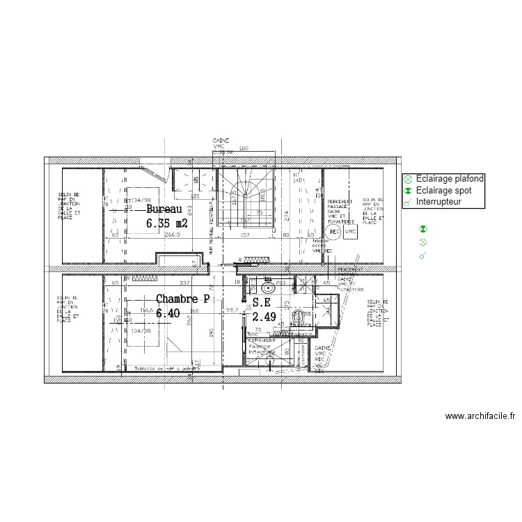 PLAN ELEC BEAUJEAN OGOUYON CH BUR. Plan de 0 pièce et 0 m2