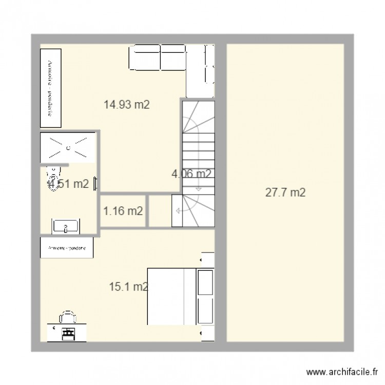 etage 33 m2 3. Plan de 0 pièce et 0 m2