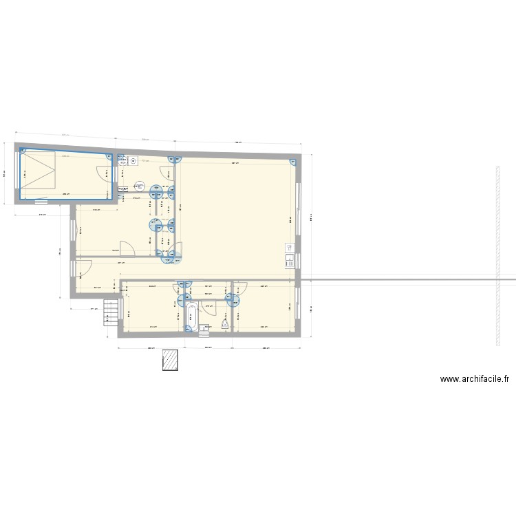 maison plan évacuations. Plan de 0 pièce et 0 m2