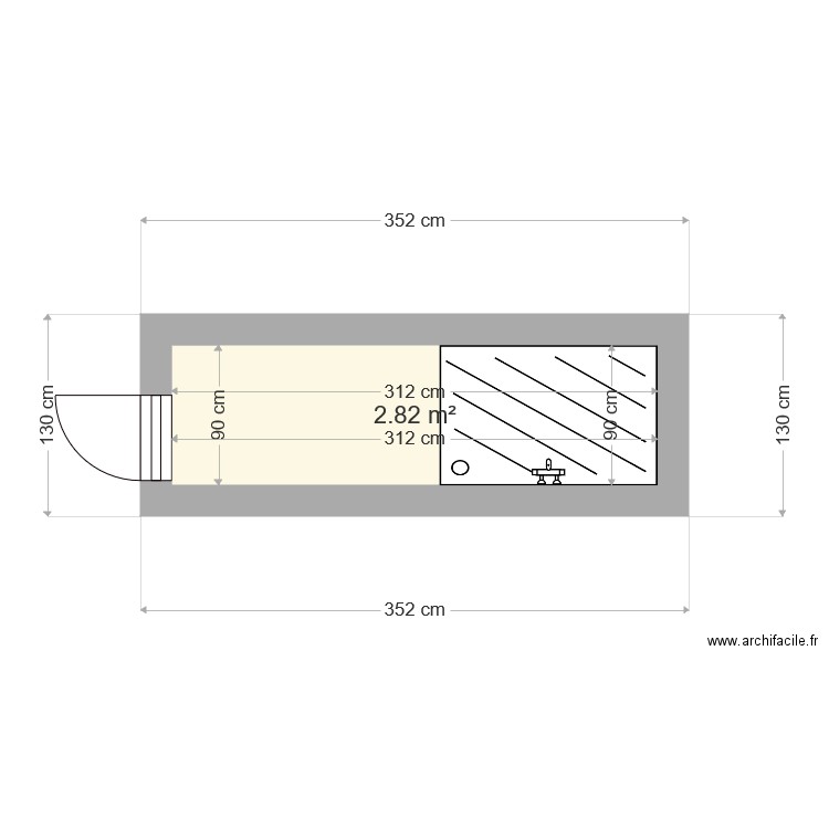 Douche Marco Epiney. Plan de 0 pièce et 0 m2