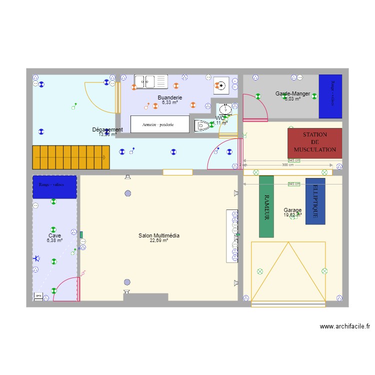 Sous sol. Plan de 0 pièce et 0 m2