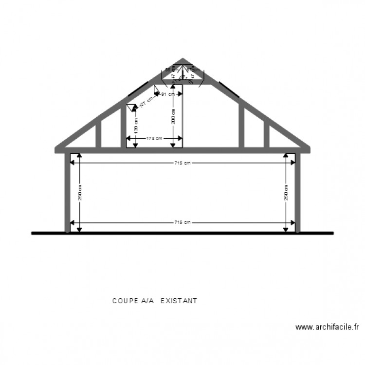 C A A 2EXISTANT. Plan de 0 pièce et 0 m2