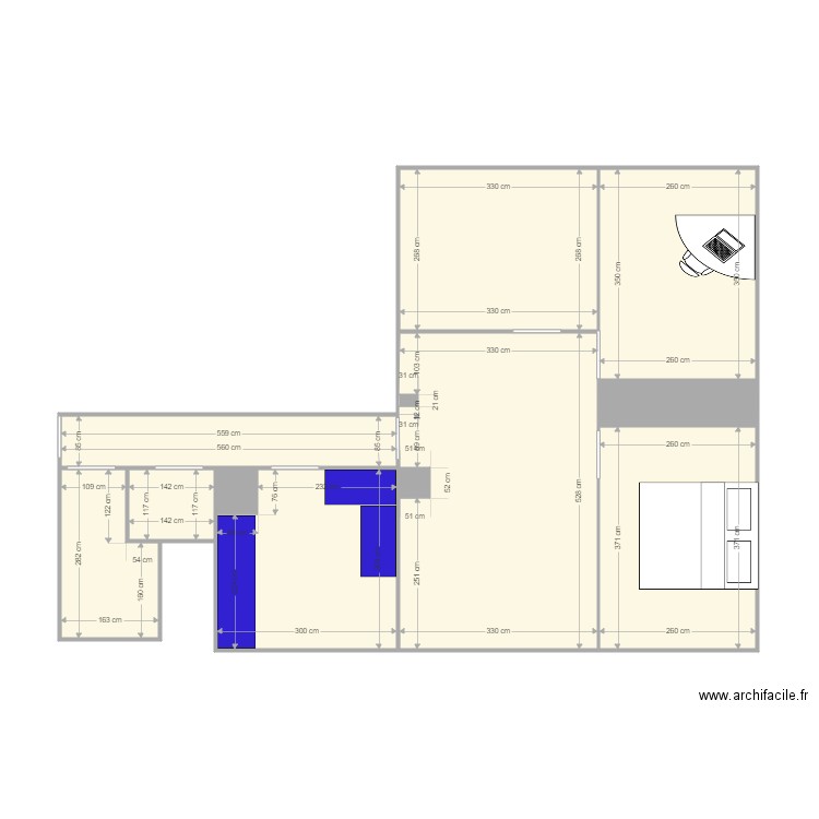 dimensions appart vierge. Plan de 0 pièce et 0 m2