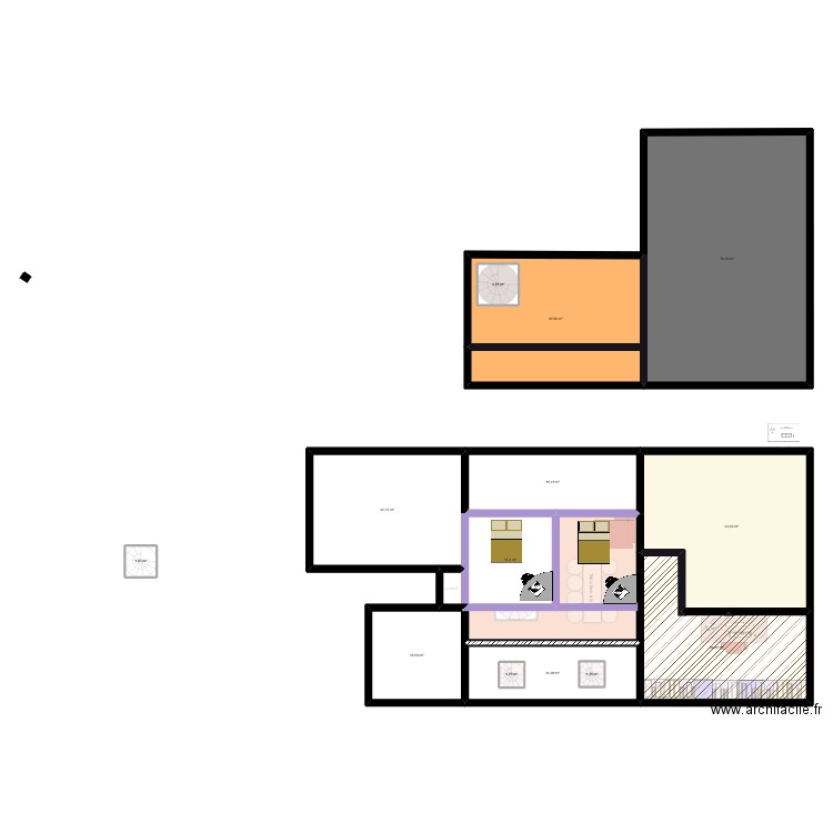 loft. Plan de 36 pièces et 942 m2