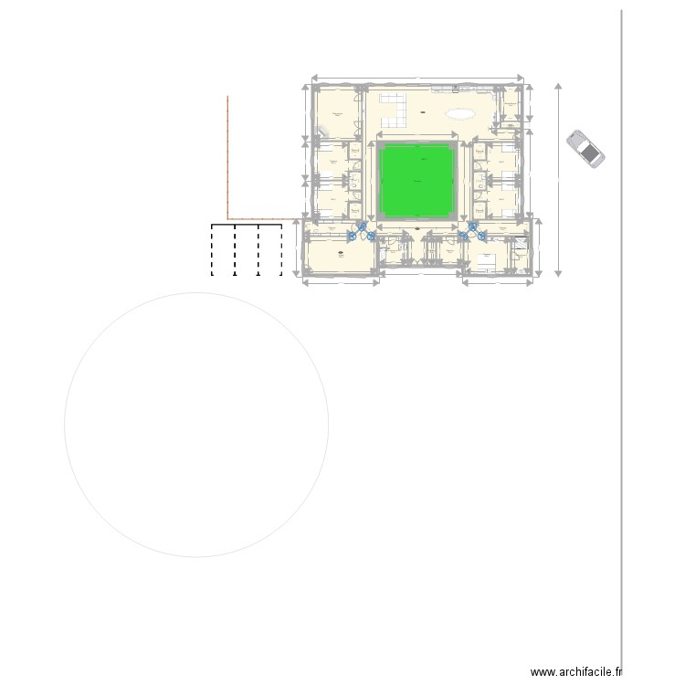 Carré jardin central TEST. Plan de 0 pièce et 0 m2