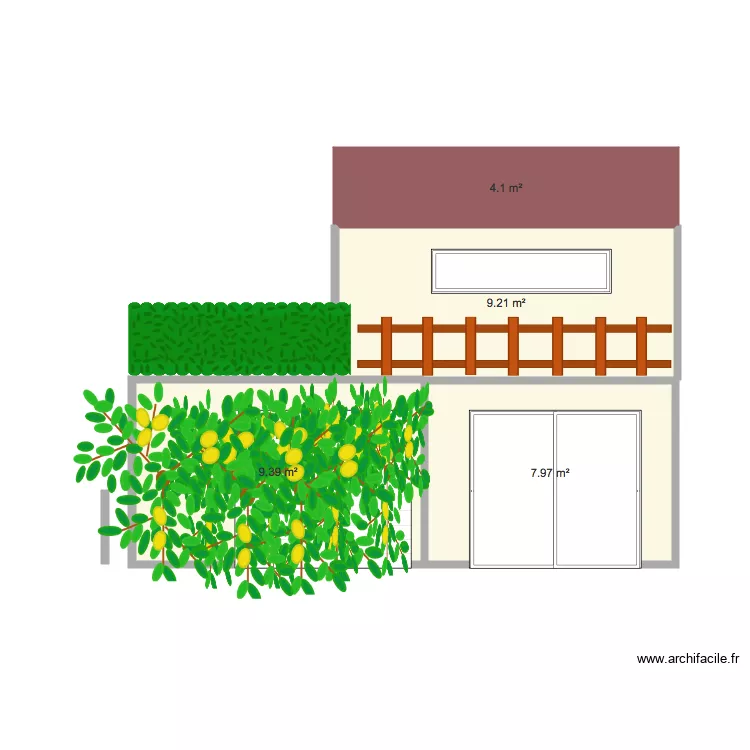 garage extension. Plan de 