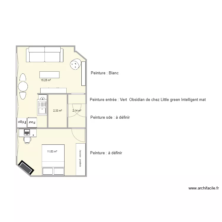 LIsa meubl&eacute;. Plan de 