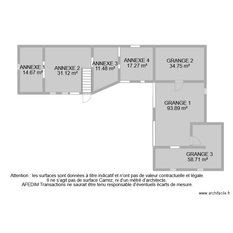 BI 9625 ANNEXES. Plan de 7 pièces et 106 m2