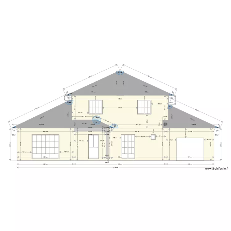 bon facade. Plan de 