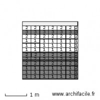 SDB (mur douche, wc, 2,58x2,68 )