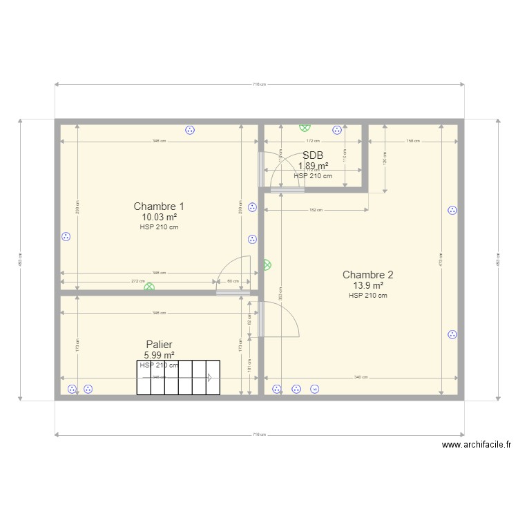 Plan électrique 1er étage. Plan de 0 pièce et 0 m2