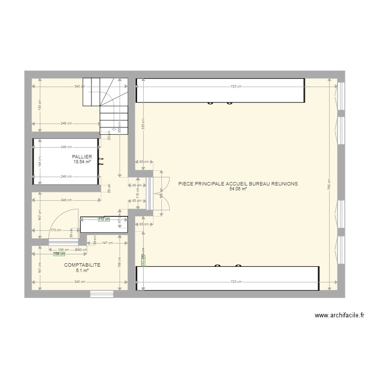 Projet SAINT LOUIS Presbytère premier etage. Plan de 0 pièce et 0 m2