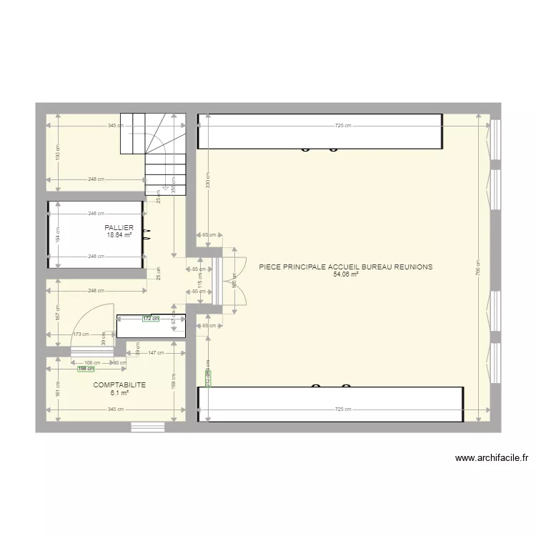 Projet SAINT LOUIS Presbyt&egrave;re premier etage. Plan de 