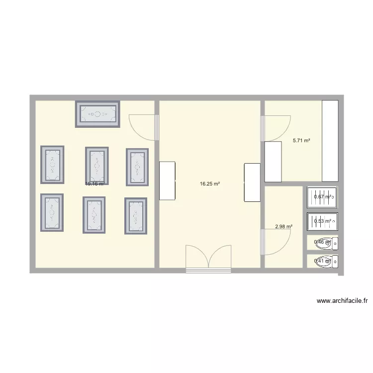 studio de yoga. Plan de 