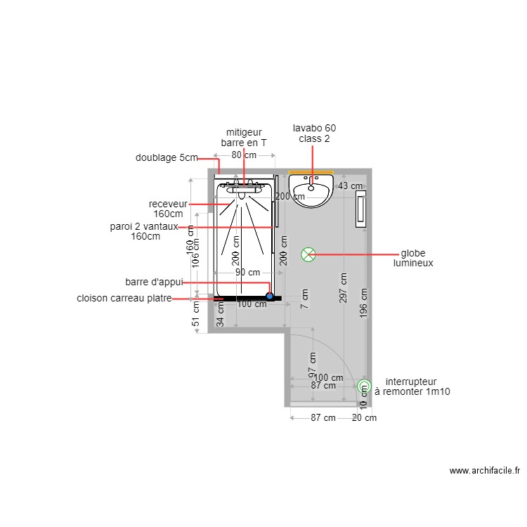 BOLIMA 5929. Plan de 1 pièce et 5 m2