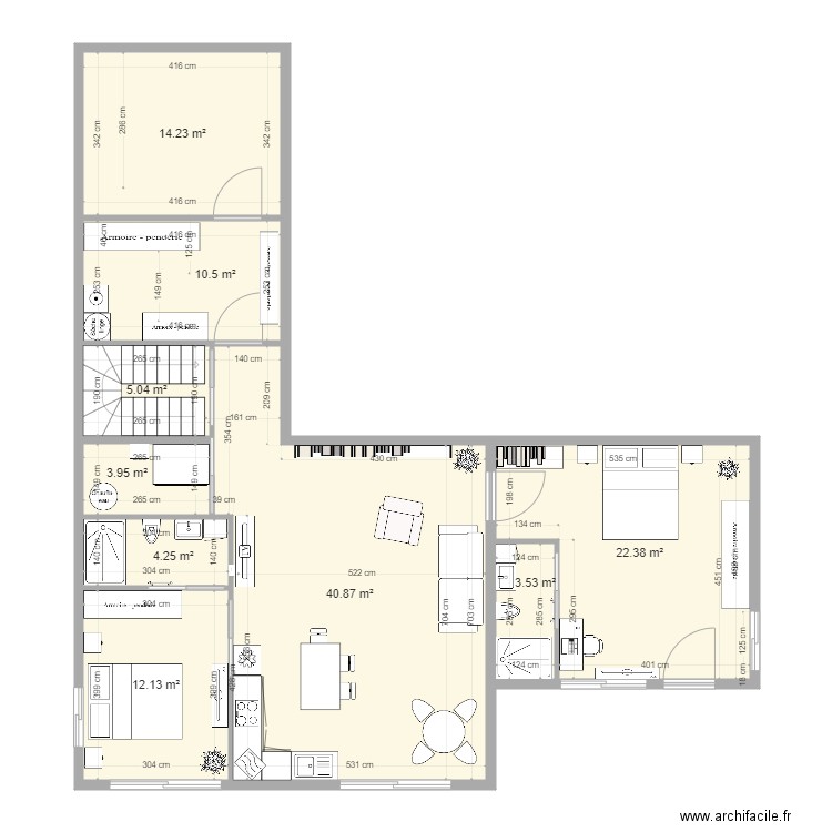 RDJ Jacqueline Février 2021  aménagement V2. Plan de 0 pièce et 0 m2