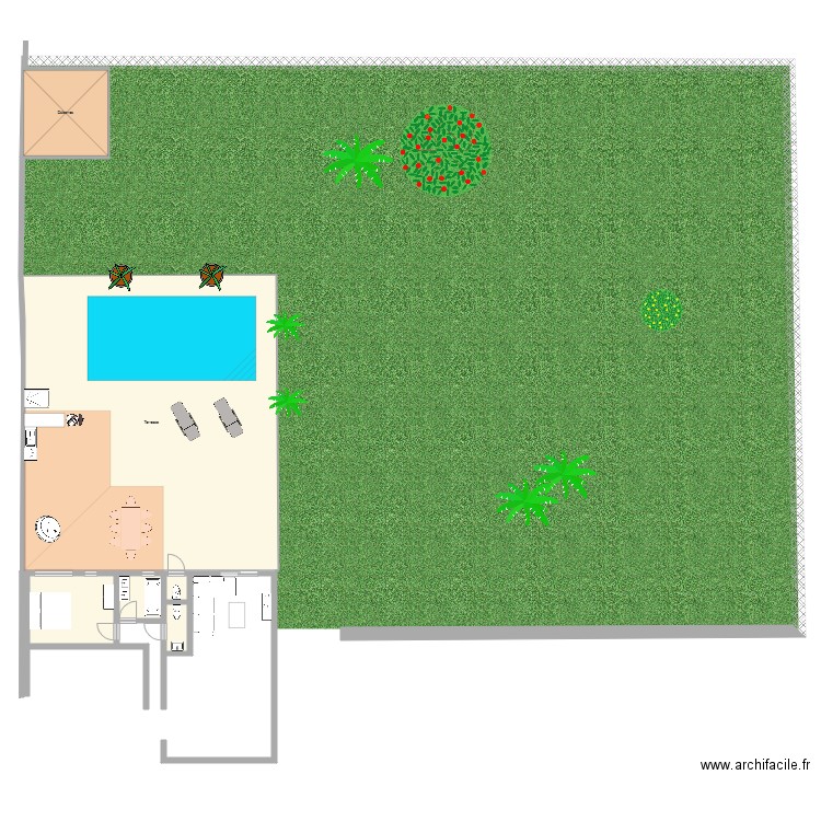 Plan jardin piscine 1. Plan de 0 pièce et 0 m2