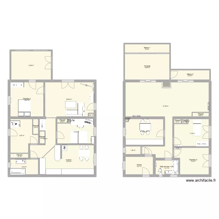 Carc&egrave;s actuel. Plan de 