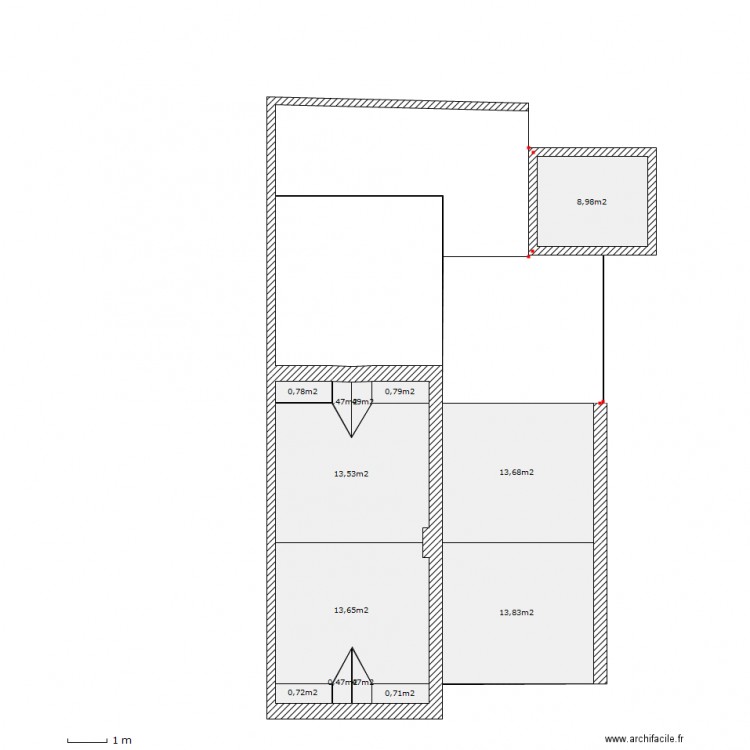 plan des toitures. Plan de 0 pièce et 0 m2