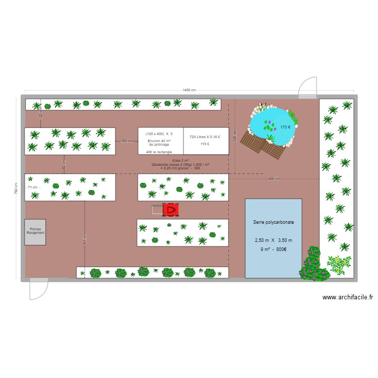 JARDIN. Plan de 0 pièce et 0 m2