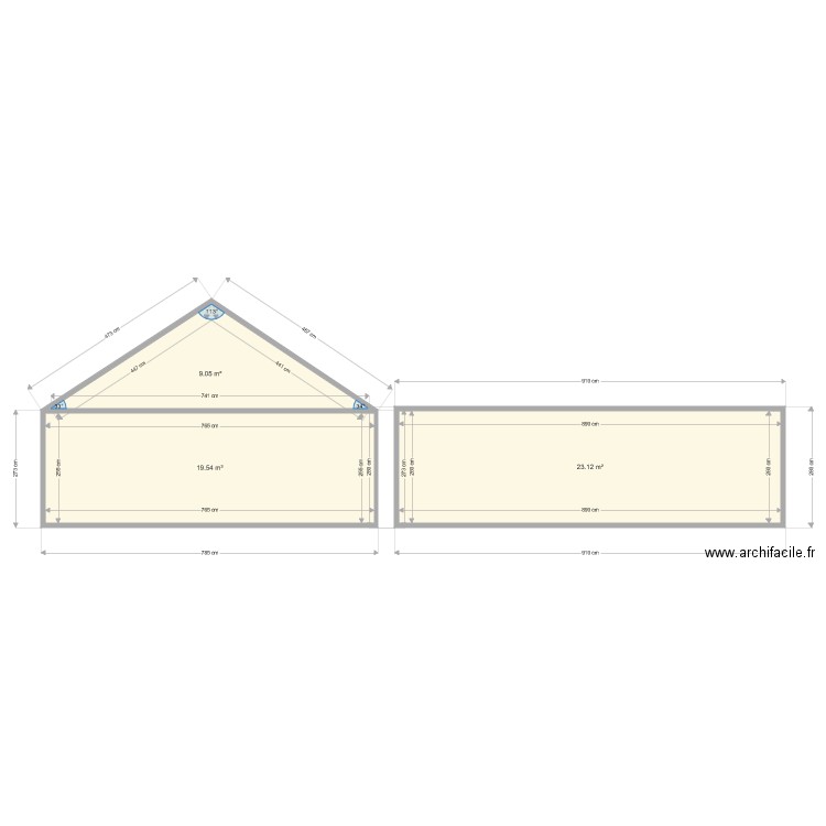 facade. Plan de 0 pièce et 0 m2